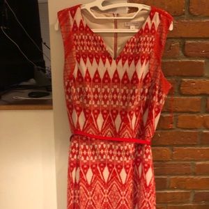 Orange knee length dress